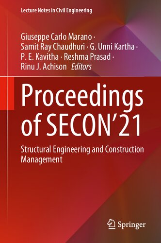 Proceedings of SECON’21: Structural Engineering and Construction Management (Lecture Notes in Civil Engineering, 171)