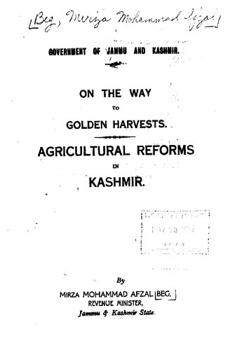 On the Way to Golden Harvests: Agricultural Reforms in Kashmir