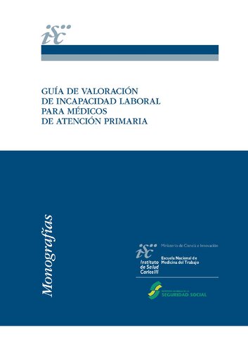 Guía de Valoración de Incapacidad Laboral para Médicos de Atención Primaria