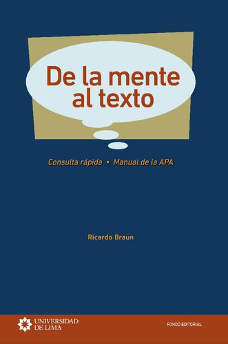 De la mente al texto : consulta rápida, manual de la APA