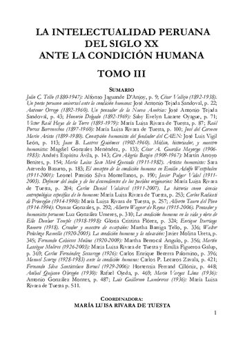 La intelectualidad peruana del siglo XX ante la condición humana