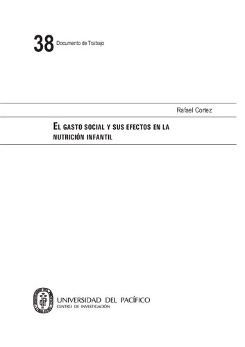 El gasto social y sus efectos en la nutrición infantil