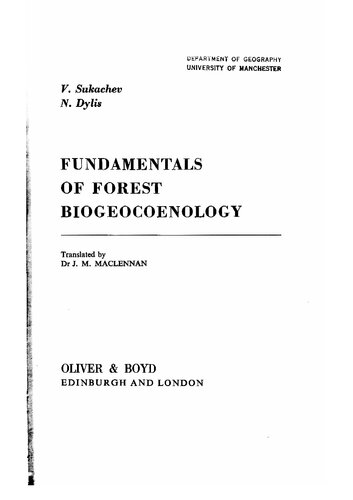 Fundamentals of Forest Biogeocoenology