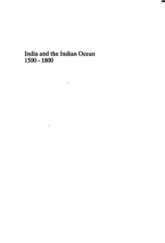 India and the Indian Ocean, 1500-1800