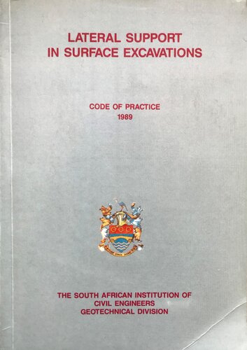 Lateral Support in Surface Excavations - Code of Practice