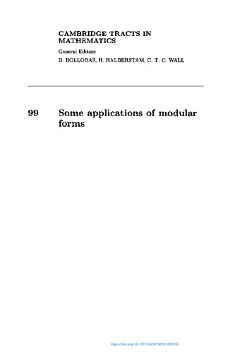 Some applications of modular forms