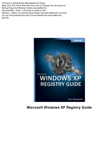 Microsoft Windows XP Registry Guide (Bpg-Other)