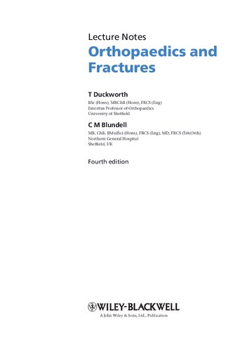 Lecture Notes: Orthopaedics and Fractures