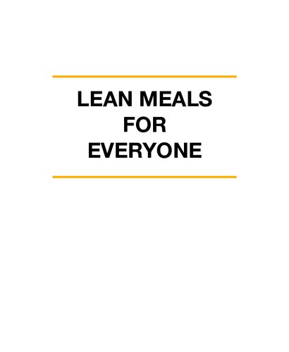 Lean Meals for Everyone