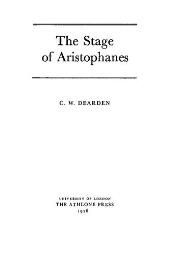 The Stage of Aristophanes