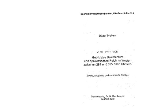 Viri litterati : gebildetes Beamtentum und spätrömisches Reich im Westen zwischen 284 und 395 nach Christus