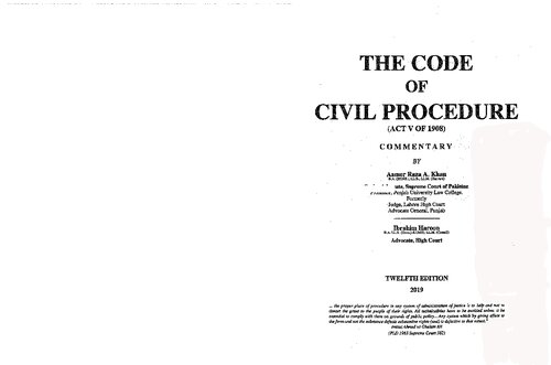 Code of Civil Procedure 1908 Pakistan