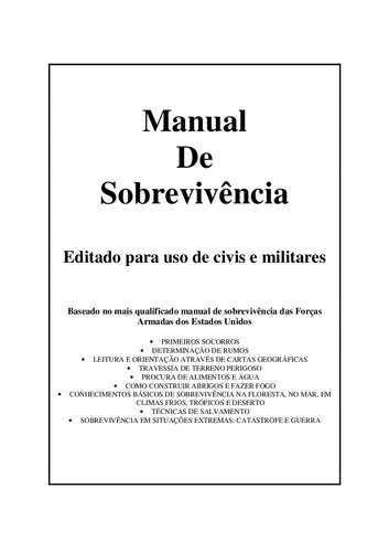 Manual de Sobrevivência editado para civis e militares