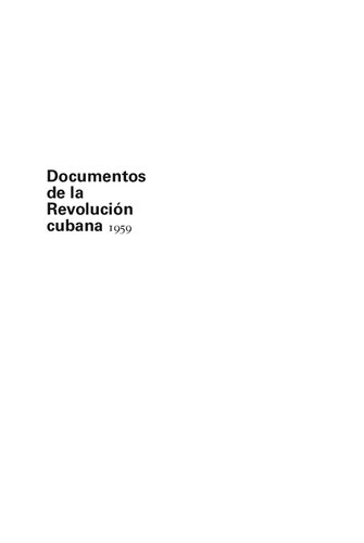 Documentos de la Revolución cubana 1959