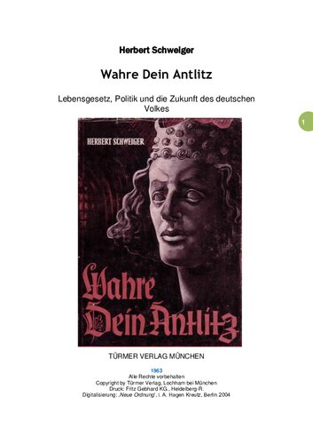 Herbert Schweiger - Wahre Dein Antlitz (1963)