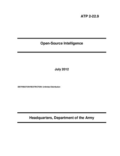 Open-Source Intelligence (ATP 2-22-9)