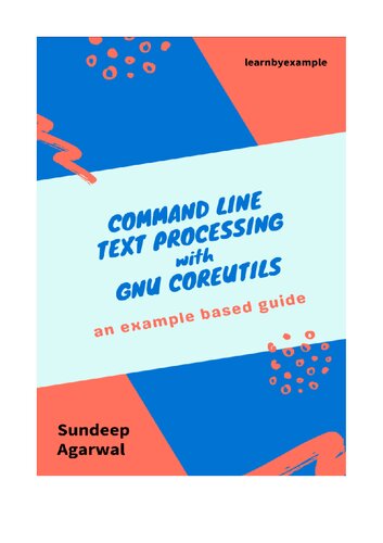 Command line text processing with GNU Coreutils