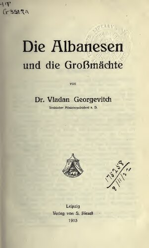 Die Albanesen und die Großmächte