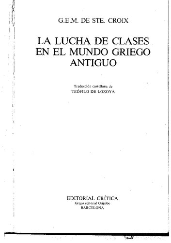 La lucha de clases en el mundo griego antiguo