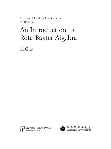 An Introduction to Rota-Baxter Algebra