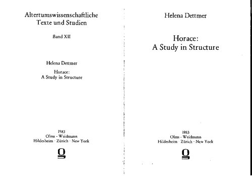 Horace: A Study in Structure