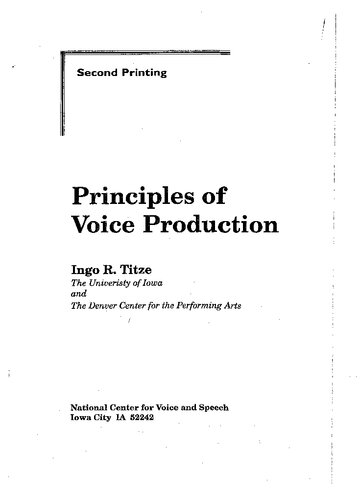 Principles of voice production