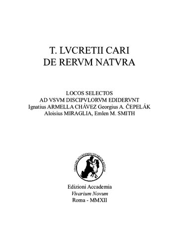 T. Lucretii Cari De rerum natura