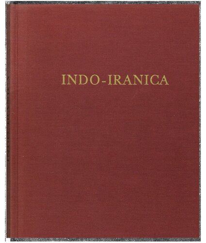 Indo-Iranica. Mélanges présentés à Georg Morgenstierne