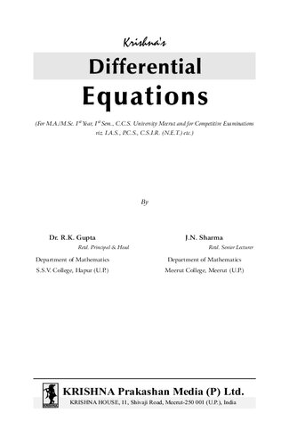 Krishna's Differential Equations