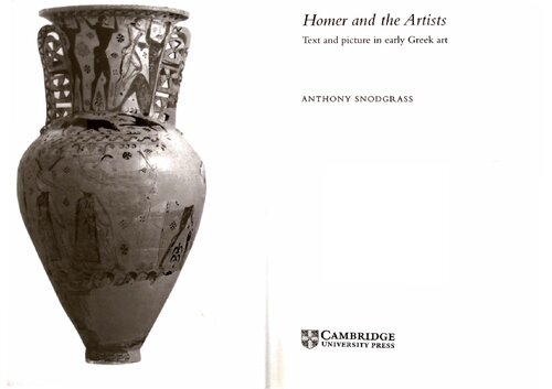 Homer and the Artists: Text and Picture in Early Greek Art