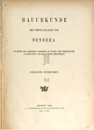 Bauurkunde der Tempelanlagen von Dendera in einem der geheimen Korridore im Innern der Tempelmauer aufgefunden