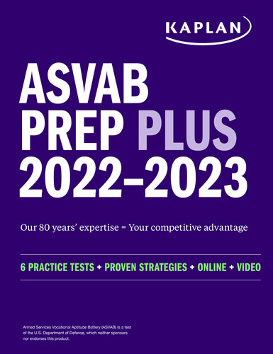 ASVAB prep plus 2022-2023 : 6 practice tests + proven strategies + online + video