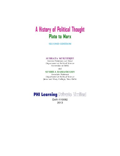 A History of Political Thought: Plato to Marx, Second Edition