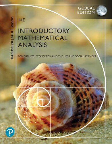 Introductory Mathematical Analysis for Business, Economics, and the Life and Social Sciences, Global Edition