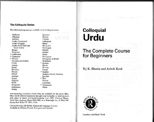 Colloquial Urdu: The Complete Course for Beginners