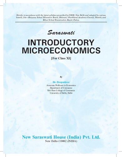 INTRODUCTORY MICROECONOMICS REFERENCE BOOK CLASS XI 11th