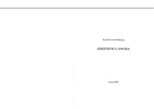 Lingüística aimara (Aymaran Linguistics)