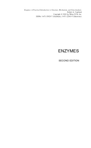 Enzymes: A Practical Introduction to Structure, Mechanism, and Data Analysis