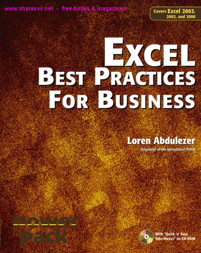 Excel Best Practices for Business: Covers Excel 2003, 2002, and 2000