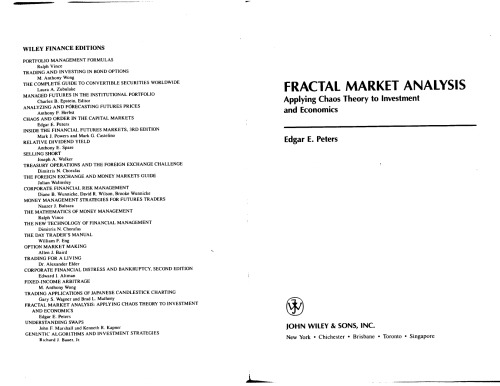 Fractal Market Analysis: Applying Chaos Theory to Investment and Economics