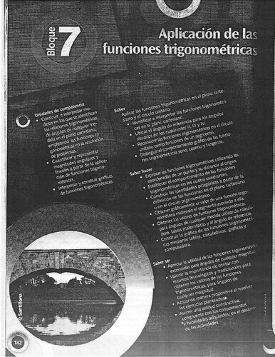 Matemáticas II. Cap 7 Funciones triginométricas