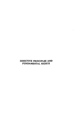 Directive principles and fundamental rights : relationship and policy perspectives