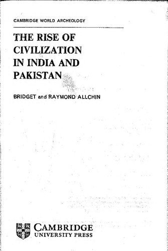 The Rise in Civilization in India and Pakistan