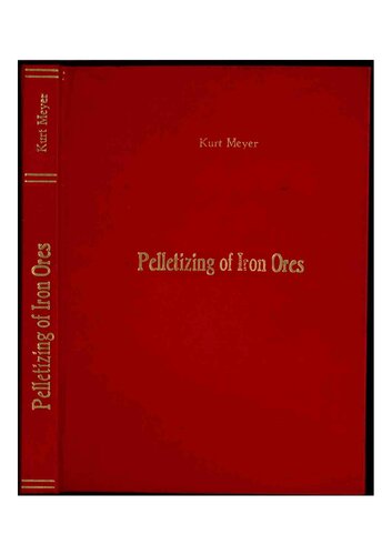 Pelletizing of Iron Ores