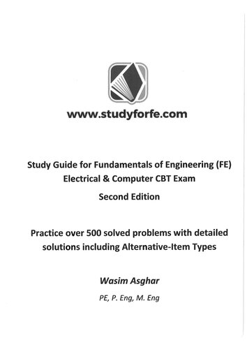 Study Guide for Fundamentals of Engineering (FE) Electrical & Computer CBT Exam: Practice over 500 solved problems with detailed solutions including Alternative-Item Types