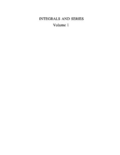 Integrals and Series 1-5 (5 Vols Set)