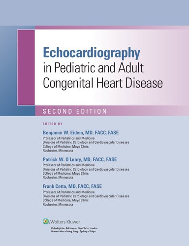 Echocardiography in pediatric and adult congenital heart disease