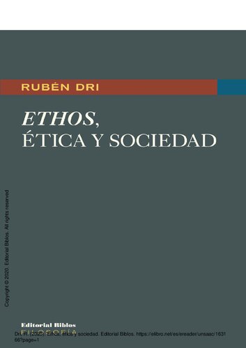 Ethos, ética y sociedad