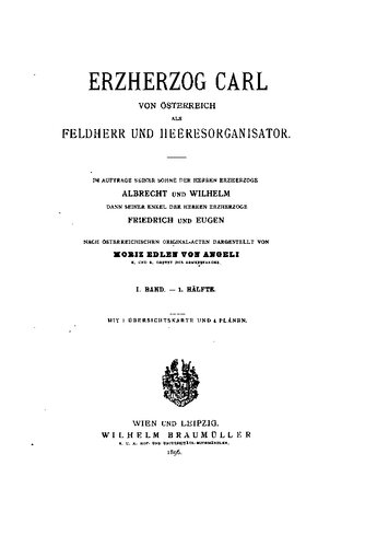 Erzherzog Carl von Österreich als Feldherr und Heeresorganisator