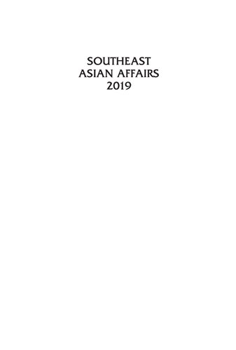 Southeast Asian Affairs 2019